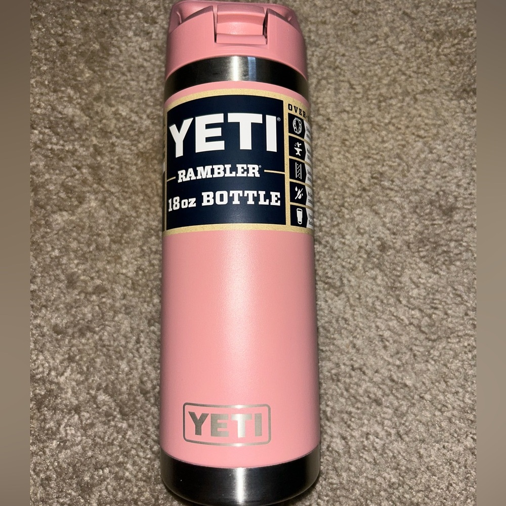 YETI 18 oz. Rambler Bottle with Color-Matched Straw Cap